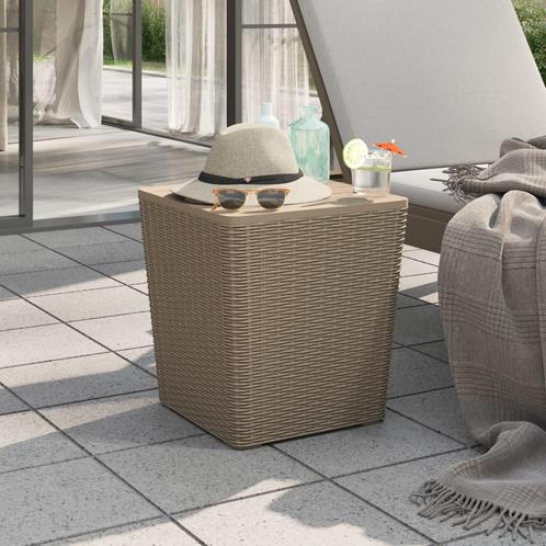 vidaXL Tuintafel met afneembaar deksel polypropeen, Tuin en Terras, Tuintafels, Nieuw, Kunststof, Verzenden