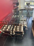 Gérard AUDE - Eettafel (7) - Gietijzer, Glas, Nieuw