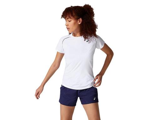 Asics - Court Womens Piping Short Sleeve - L, Sport en Fitness, Tennis