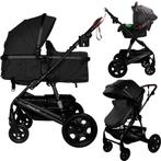 MamaLoes Marly Zwart/Antraciet 3-in-1 Combi Kinderwagen met, Verzenden, Nieuw