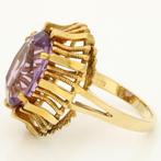 Ring - 18 karaat Geel goud - 4.36ct. tw. Amethist, Sieraden, Tassen en Uiterlijk, Ringen, Nieuw