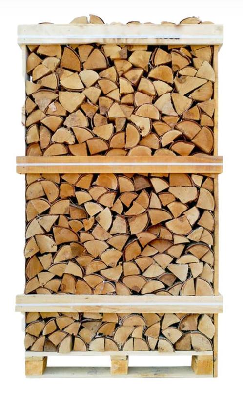 Grote pallet berken haardhout ovengedroogd 379,99, Tuin en Terras, Haardhout, Blokken, Minder dan 3 m³, Berkenhout, Verzenden