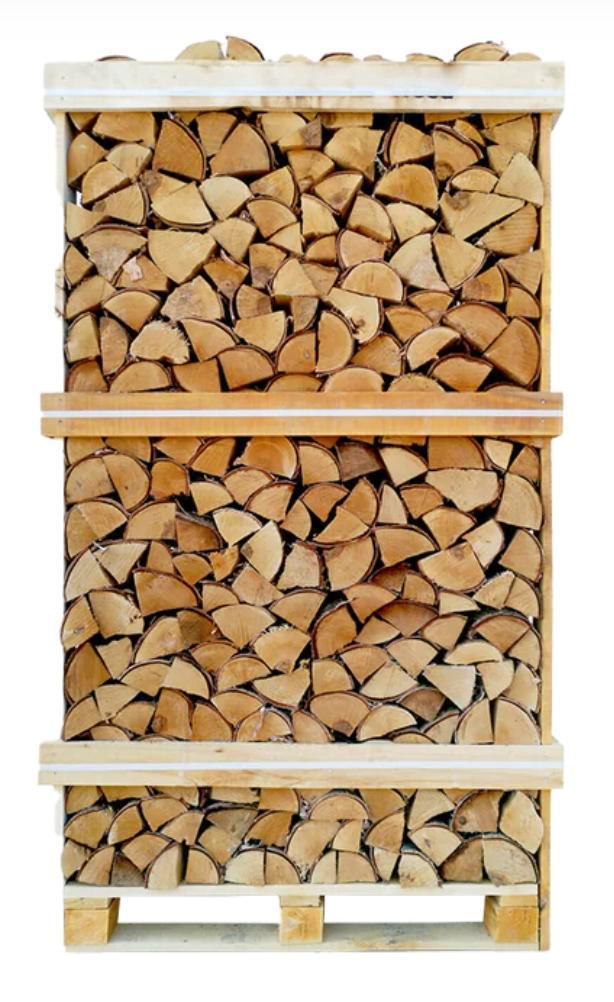 Grote pallet berken haardhout ovengedroogd 379,99, Tuin en Terras, Haardhout, Blokken, Minder dan 3 m³, Berkenhout, Verzenden