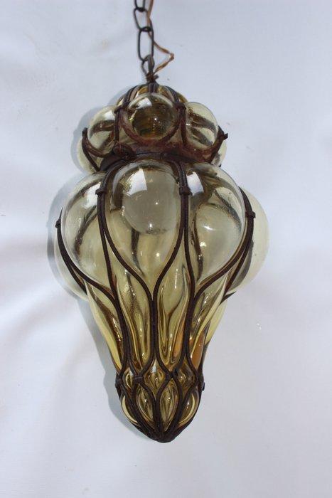 Lamp - Hanglamp - Glas, IJzer - Venetiaanse hanglamp, Antiek en Kunst, Curiosa en Brocante