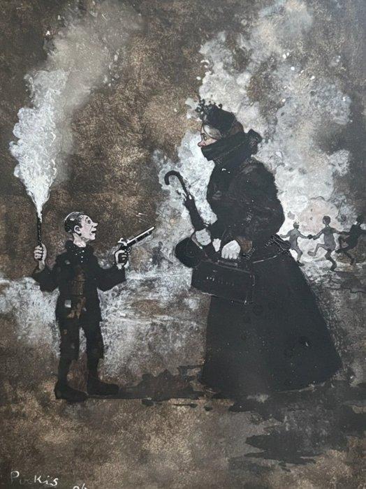 European school (XX), signed G. Pirkis - We don’t see no, Antiek en Kunst, Kunst | Schilderijen | Klassiek