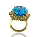 Ring - 14 karaat Geel goud, Prachtige 14K gouden ring met, Sieraden, Tassen en Uiterlijk, Ringen, Nieuw