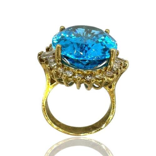 Ring - 14 karaat Geel goud, Prachtige 14K gouden ring met, Sieraden, Tassen en Uiterlijk, Ringen