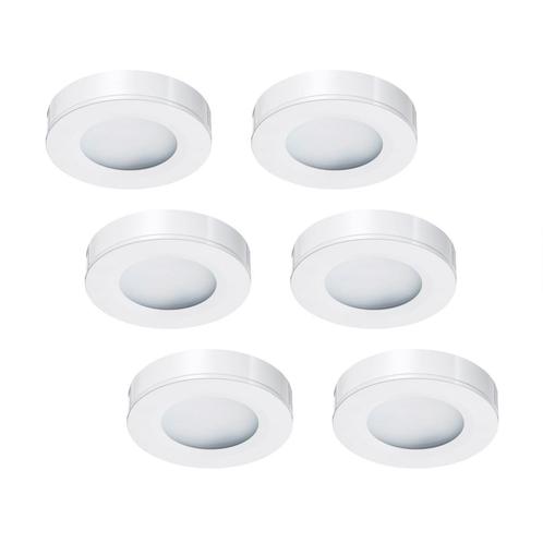 Ledisons LED-opbouwspot set 6 stuks Adria wit 3W dimbaar, Huis en Inrichting, Lampen | Spots