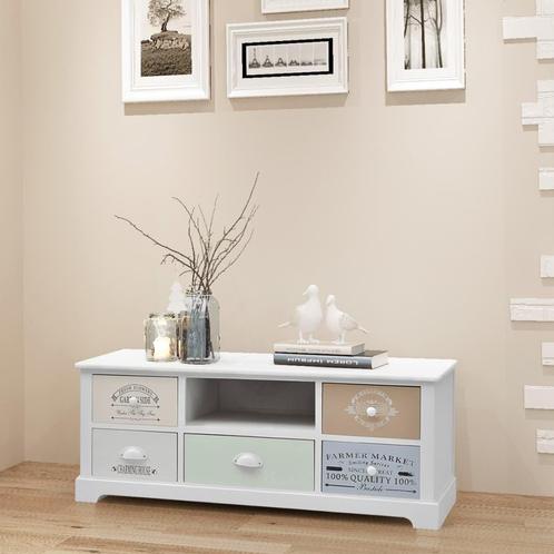 Houten Lowboard Franse Stijl | Retourdeal | -50% (tv meubel), Huis en Inrichting, Kasten | Televisiemeubels, 25 tot 50 cm, Nieuw