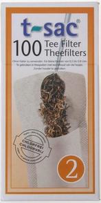 T-SAC NO. 2 THEEFILTERS DOOSJE 100 STUKS, Verzenden, Nieuw
