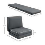 TRUUSK Vloersofa 3-in-1 Opvouwbaar Slaapbank Met Fluweelacht, Huis en Inrichting, Fauteuils, Verzenden, Nieuw