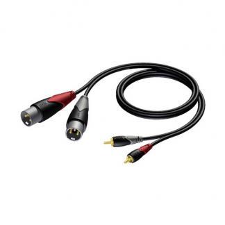2 x XLR naar Tulp kabel, Audio, Tv en Foto, Audiokabels en Televisiekabels, Nieuw, Verzenden