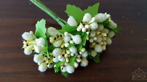 Besjes blad meeldraden Frosted Roomwit bundel 10 stuks, Hobby en Vrije tijd, Knutselen, Nieuw, Ophalen of Verzenden