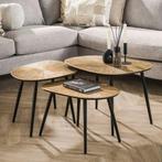 *WOONWINKEL* Salontafel Set Kiezelvorm Goud, Verzenden, Nieuw