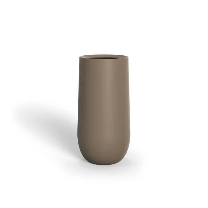 Polyester plantenbak Lora Ø40x80cm - Met bodem, Tuin en Terras, Bloembakken en Plantenbakken, 60 cm of meer, Minder dan 60 cm