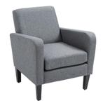 TRUUSK Enkele Fauteuil Relaxfauteuil - Gestoffeerd met Linne, Huis en Inrichting, Fauteuils, Verzenden, Nieuw
