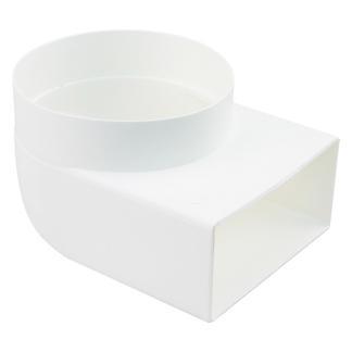 Buisverloopstuk | Starx | Ø 100 mm naar 110 x 54 mm (Haaks), Doe-het-zelf en Verbouw, Ventilatie en Afzuiging, Nieuw, Verzenden