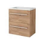 Badmeubelset BWS Salt 60x39cm Met Grepen 2 Lades Met, Doe-het-zelf en Verbouw, Ophalen of Verzenden, Nieuw, Chroom, Bad