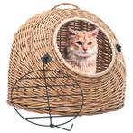 vidaXL Kattendrager 45x35x35 cm natuurlijk wilgenhout, Dieren en Toebehoren, Verzenden, Nieuw