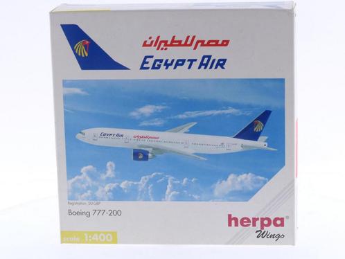 Schaal 1:400 Herpa 560085 Egypt Air Boeing 777-200 Reg.Nr..., Hobby en Vrije tijd, Modelbouw | Vliegtuigen en Helikopters, Gebruikt