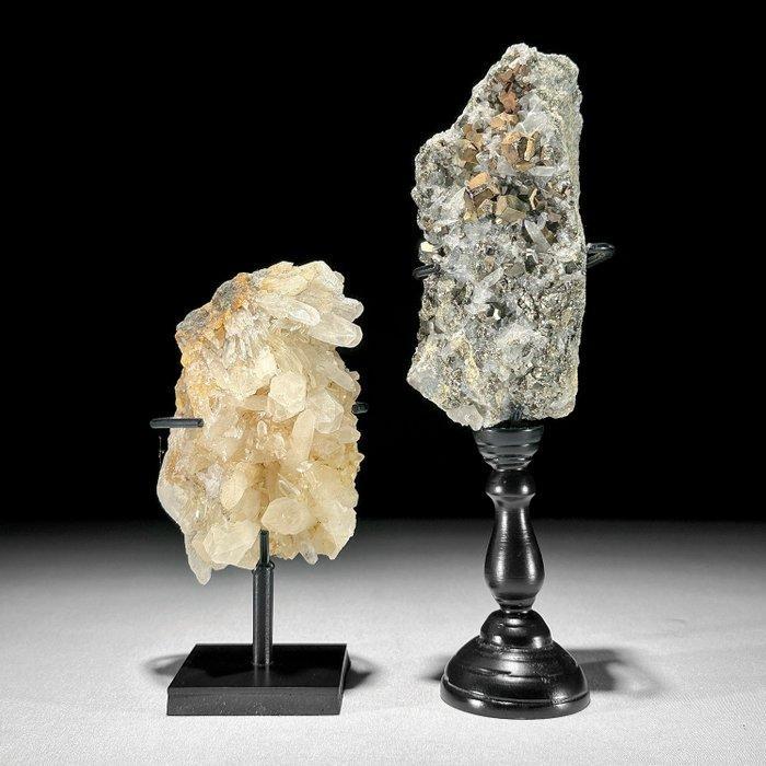 Geen minimumprijs - Prachtig paar quartzkristallen en, Antiek en Kunst, Kunst | Designobjecten
