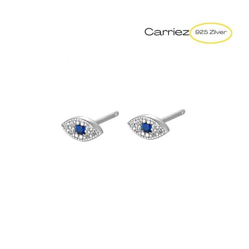 Mini evil eye oorstekers - 925 zilver, Sieraden, Tassen en Uiterlijk, Kettinghangers, Nieuw, Verzenden