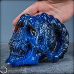 Natuurlijke blauw-rode amber Schedel- 306.67 g, Nieuw