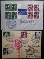 Duitse Rijk - 2 Zeppelin-documenten - Olimpiafahrt 1936 / 5, Gestempeld