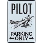 Wandbord -  Parking Only Pilot, Nieuw, Ophalen of Verzenden