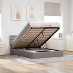 vidaXL Bed met matras 140x200 cm stof taupe, Huis en Inrichting, Slaapkamer | Bedden, Verzenden, 140 cm, 200 cm, Stof