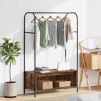 vidaXL Kledingrek met Planken Rook Eiken 100x44x160 cm, Kleding | Dames, Verzenden, Nieuw