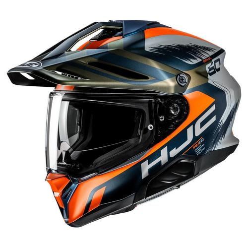 HJC RPHA 60 Quid Zwart Oranje Goud Zilver Adventure, Motoren, Kleding | Motorhelmen, Offroadhelm, Heren, XXL, Nieuw met kaartje