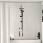 vidaXL Douche systeem Zwart 47 x 20 x 95 cm Roestvrij staal, Verzenden, Nieuw