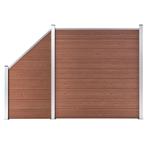 vidaXL Schuttingset 1 vierkant en 1 schuin 273x186 cm HKC, Tuin en Terras, Verzenden, Nieuw, Kunststof, 1 tot 2 meter