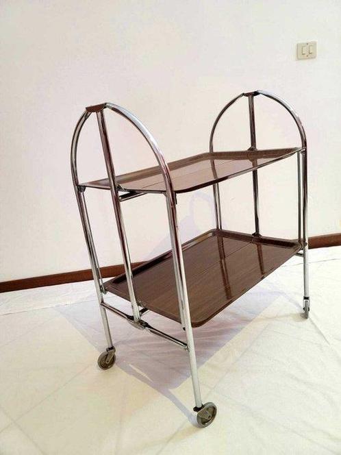 Serveerwagen - Staal - Kar - voedselwagen, Antiek en Kunst, Kunst | Designobjecten
