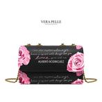 Eco gerecycled leer hand tas - voorgevormd - goeden ketting, Nieuw