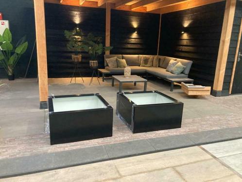 Zwart gecoat planten bakken maatwerk mogelijk, Tuin en Terras, Bloembakken en Plantenbakken, 100 cm of meer, Nieuw, Metaal, 60 cm of meer