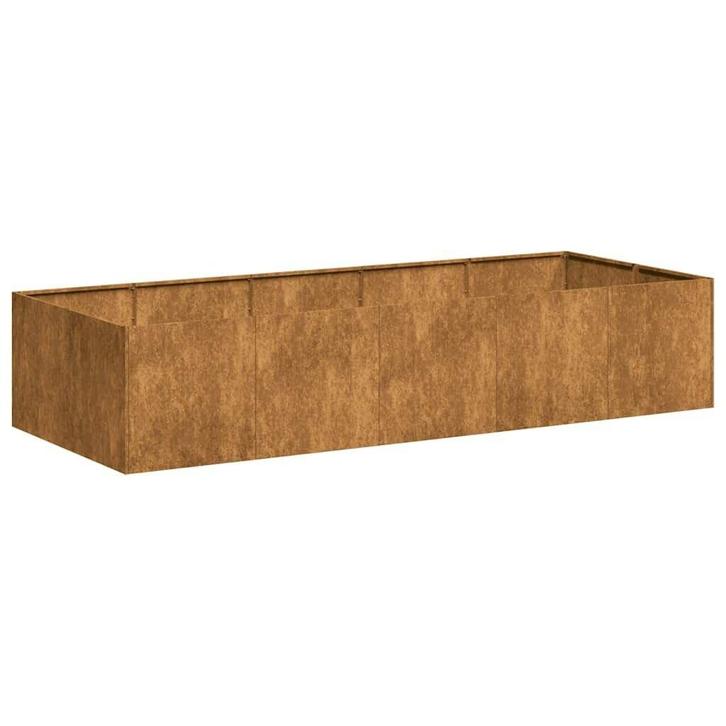 Roestige Plantenbak 200x80x40cm | Retourdeal 55%, Tuin en Terras, Bloembakken en Plantenbakken, 30 tot 60 cm, 100 cm of meer, Rechthoekig