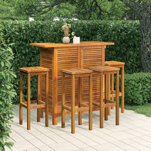 vidaXL 5-delige Tuinbarset massief acaciahout, Tuin en Terras, Tuinsets en Loungesets, Nieuw, 4 zitplaatsen, Hardhout, Verzenden
