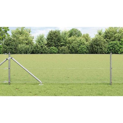 vidaXL Gegalvaniseerd Draadhek met 7 Spike Posts 0.6x10 m, Tuin en Terras, Schuttingen, Nieuw, IJzer, Verzenden