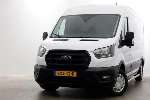 Ford Transit 2.0 TDCI 130pk L3H2 Trend Airco/Camera 08-2023, Auto's, Bestelauto's, Dealer onderhouden, Lease, Handgeschakeld, Wit