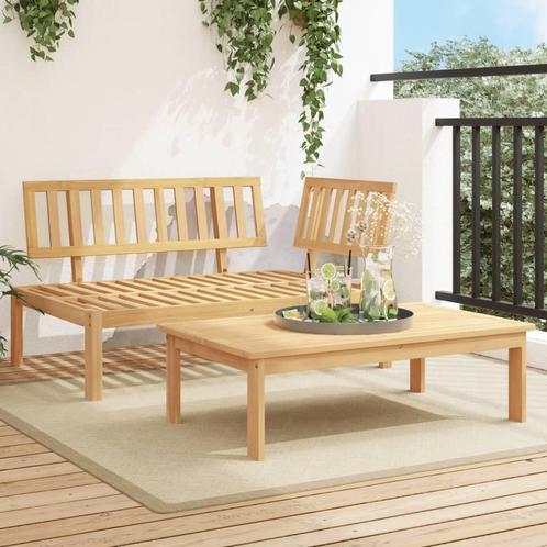 vidaXL 2-delige Loungeset pallet massief acaciahout, Tuin en Terras, Tuinsets en Loungesets, Loungeset, Nieuw, Hardhout, Verzenden