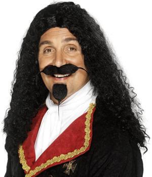 Musketierspruik zwart - Herenpruiken, Hobby en Vrije tijd, Feestartikelen, Verzenden