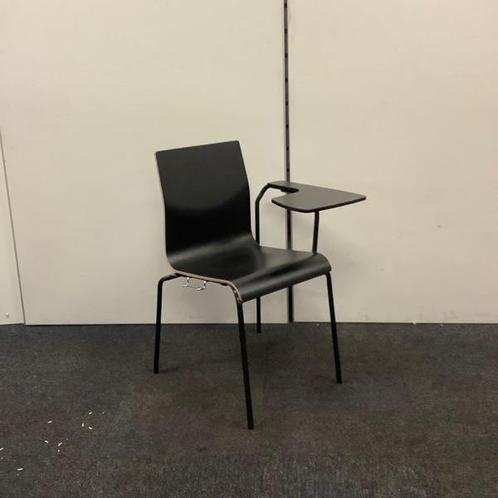 Tweedehands ahrend 370 conferentiestoel met inklapbaar, Huis en Inrichting, Stoelen, Eén, Zwart, Gebruikt, Hout, Ophalen of Verzenden