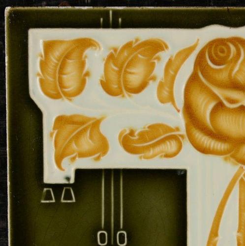 Jugendstil Tegel - Aktien-Gesellschaft Norddeutsche, Antiek en Kunst, Antiek | Glas en Kristal