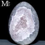 Ei in Agaat en Natuurlijke Kwarts – Amethist Geode - Hoogte:, Verzamelen, Mineralen en Fossielen