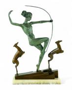 Marcel André Bouraine (1886-1948) - after - sculptuur, Diana, Antiek en Kunst