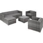 Wicker loungeset Lignano met 2 fauteuils - grijs, Tuin en Terras, Verzenden, Nieuw