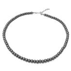 Fako Bijoux® - Parelketting - 6mm - Mini - Grijs, Sieraden, Tassen en Uiterlijk, Kettingen, Verzenden, Nieuw