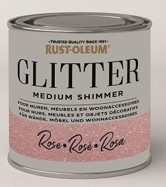 Rust oleum glitterverf medium glitter shimmer 250 ml, roze,, Doe-het-zelf en Verbouw, Overige Doe-het-zelf en Verbouw, Nieuw, Verzenden